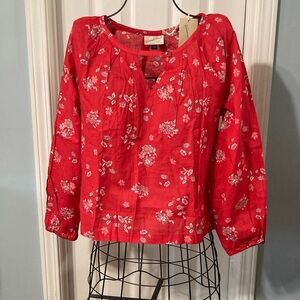 NWT Universal Thread Crimson Floral Top
